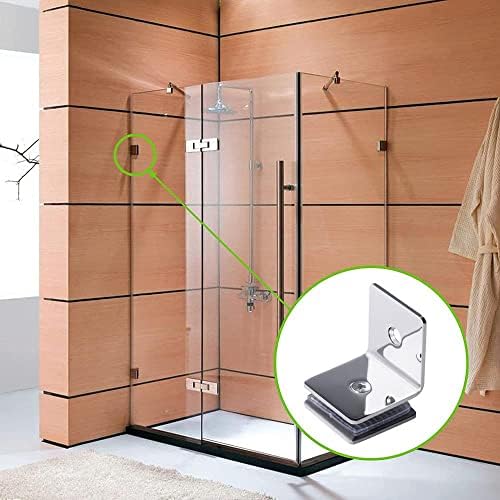 דלת מקלחת טאודן מרובעת מהדק קבוע תמיכה בסוגריים דלתות זכוכית, ציר מחיצות של דלתות מקלחת, קוד