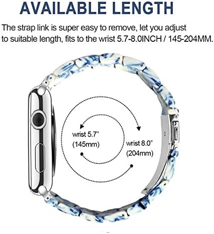 להקות Deallee תואמות את IWatch 38 ממ 40 ממ 41 ממ, רצועת החלפת שרף צבעונית לסדרת Apple Watch 8/7