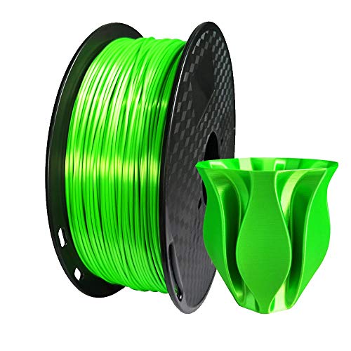 סיד משי ירוק PLA נימה 1.75 ממ מדפסת תלת מימד מתכלים 1 קג סליל 2.2 קילוגרם ירוק בהיר חומר הדפסת תלת