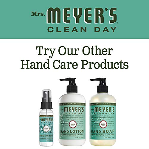 סבון הידיים של גברת מאייר, עשוי משמנים אתרים, פורמולה מתכלה, בזיליקום, 12.5 פל. עוז-חבילה של 3