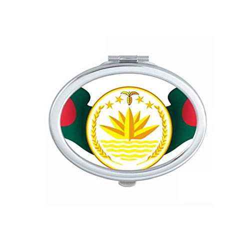 בנגלדש לאומי סמל המדינה מראה נייד לקפל יד איפור כפול צד משקפיים