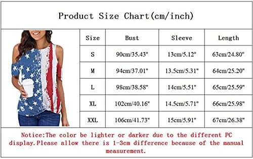חולצות פטריוטיות לנשים דגל אמריקאי שרוול קצר שרוול v צווארון טוניקה טוניקה פסים כוכבים רופפים צמרות