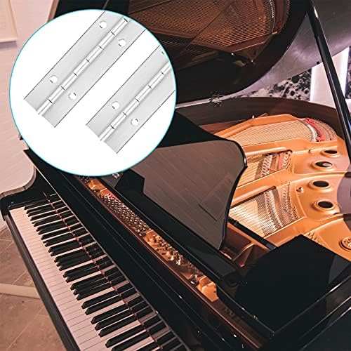 KINBOM 2 PCS ציר פסנתר נירוסטה 304 ציר כבד ציר קבוע קיפול קבוע ציר רציף לדלתות פסנתר ארונות חלונות