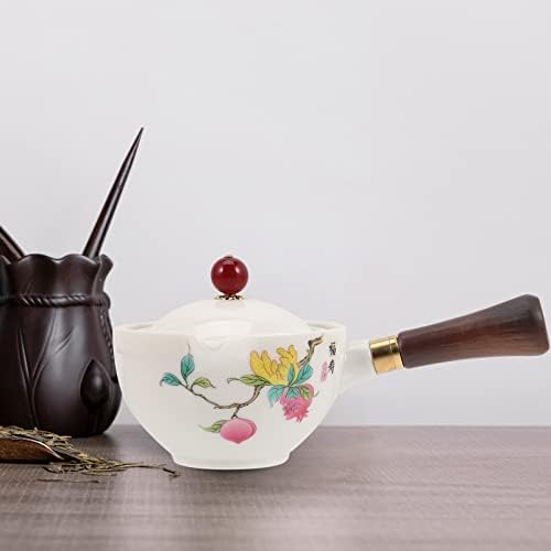 זירודקו קרמיקה קומקום סיבוב יצרנית תה וינטג '360 יצרנית תה סיבוב עם ידית צדדית גונגפו תה קומקום סיני