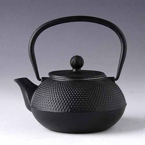 ערכת תה תה של ברזל יצוק יפני בן 6 חלקים שחור עם טריבט