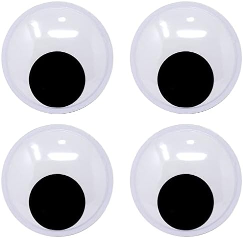 Honbay 4PCS פלסטיק בגודל 7 אינץ 'מתנודד עיניים דבק עצמיות עיניים גוגיות גדולות עיניים דביקות קישוט למקרר