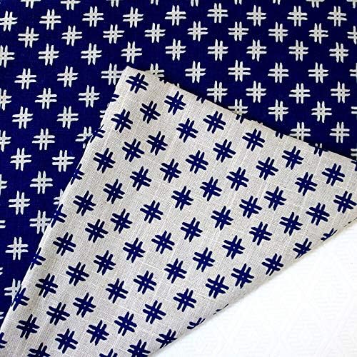 כריות אומנותיות גיאומטריות צולבות גיאומטריות אינדיגו פשתן כחול הפיך מבטא מודרני הפיך 20x20 לזרוק כרית עם מכנס פולי
