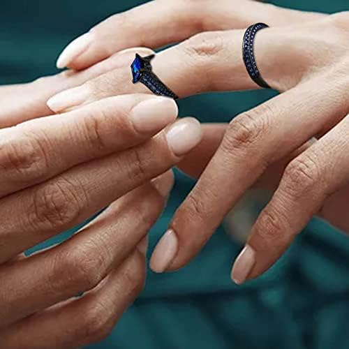 מצופה רטרו גברים ונשים של סוג סט טבעת טבעת הבלעה זירקון חדש טבעת שמנמן לב טבעת