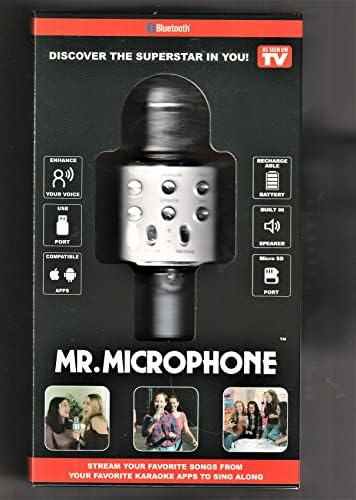 מיקרופון כפי שניתן לראות בטלוויזיה-אלחוטי קריוקי מיקרופון, נייד כף יד נטענת קריוקי רמקול מכונה עבור בני בנות