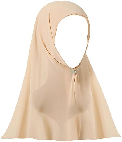 אמוק שיפון חיג 'אב לנשים עם כובע תחתון מוצק מוסלמי ראש צעיף כלול 12 יחידות חיג' אב סיכות