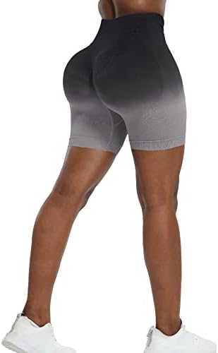 פיטו לנשים חלקים חלקה של מכנסי הרמת אופנוענים קצרים מותניים גבוהים מתאר קווי מתאר אימון יוגה מכנסי כושר