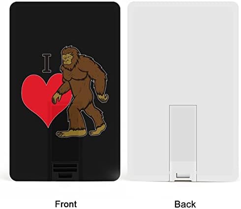אני אוהב כרטיס אשראי של Bigfoot USB כונני פלאש בהתאמה אישית מזיכרון מקל מפתח מתנות תאגידיות ומתנות