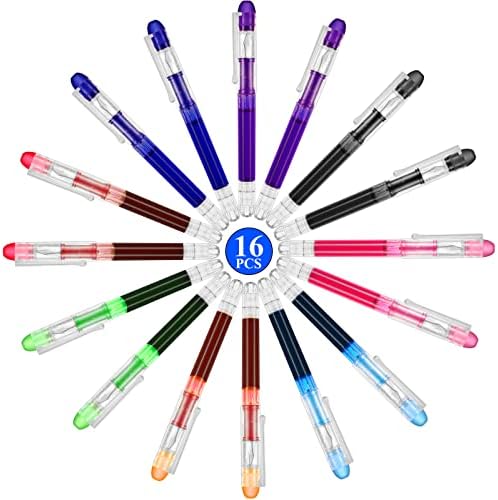 Zonon 16 חלקים צבעוניים צבעוניים עטים מזרקות חד פעמיות.