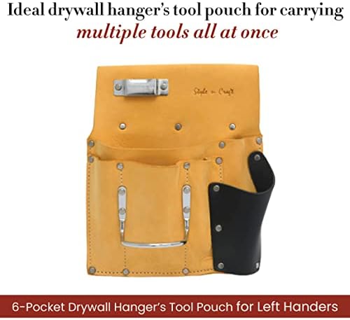 סגנון N Craft N Craft 6-Pockets Clanwall Canger Canger, כיס כלים לעור כבד, שקית עור מלאה בעמידה, לאנשים