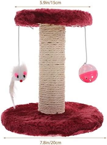 חתול גרוד חתלתול גרדן מגדל טבעי סיסל טיפוס מוט עם קטיפה שאר פלטפורמת אינטראקטיבי צעצוע כדורי עבור