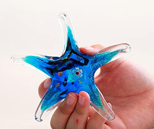 זכוכית אמנות מפוצצת זכוכית כוכבי כוכב נייר משקל נייר פגמיות דגי דגים לעיצוב הבית