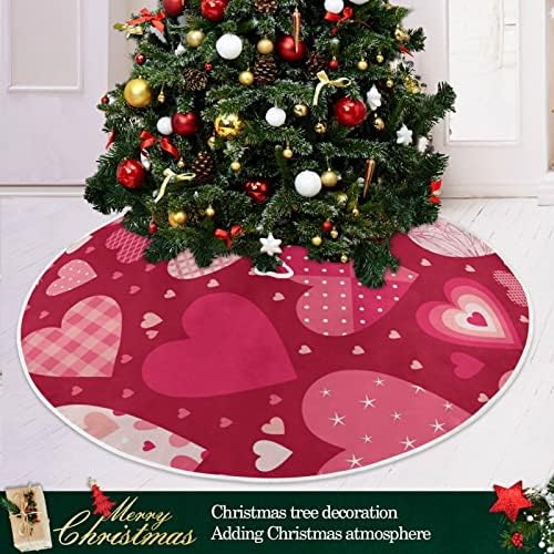 יום האהבה חצאית עץ חג המולד 36 אינץ 'תפאורה ביתית לחצאית עץ חג המולד מחצלת קישוטים לחג המולד מתנות קישוטים