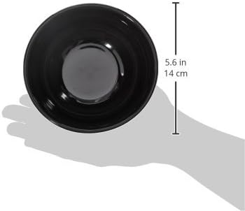 יסודות הבית CD01931 קערת דגני בוקר קרמיקה, 5.5 , שחור