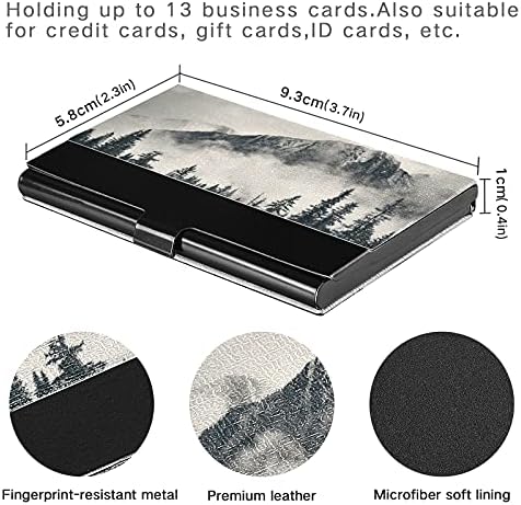 ערפילי הרים יער עסקים כרטיס מחזיק עבור נשים גברים עסקים כרטיס בעל מקרה עם עור אישי כרטיס אשראי כרטיס