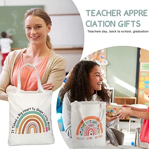 4 יחידות מורה בד טוטס תיק מורה הערכה מתנות מורה מתנות תיק לנשים