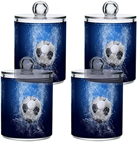 כדור כדורגל Yyzzh במים מתזים כדורגל אמריקאי 4 חבילה מתקן מחזיק QTIP לכדור כותנה של כותנה כפפות עגול