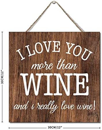 אני אוהב אותך יותר מיין ואני מאוד אוהב שלטי עץ יין ציטוט מתנת יום הולדת ליום ליום האהבה שלט קרש עץ עיצוב